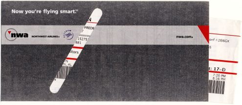 plane ticket to Cambridge 9.20.07